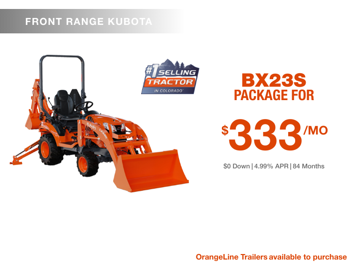 BX-23、BX-49、CX-13 BX23S Package - Front Range Kubota